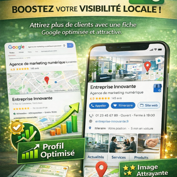 Pack Optimisation Fiche Google Business : gagnez en visibilité locale en quelques jours